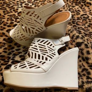 Charlotte Russe White Wedges